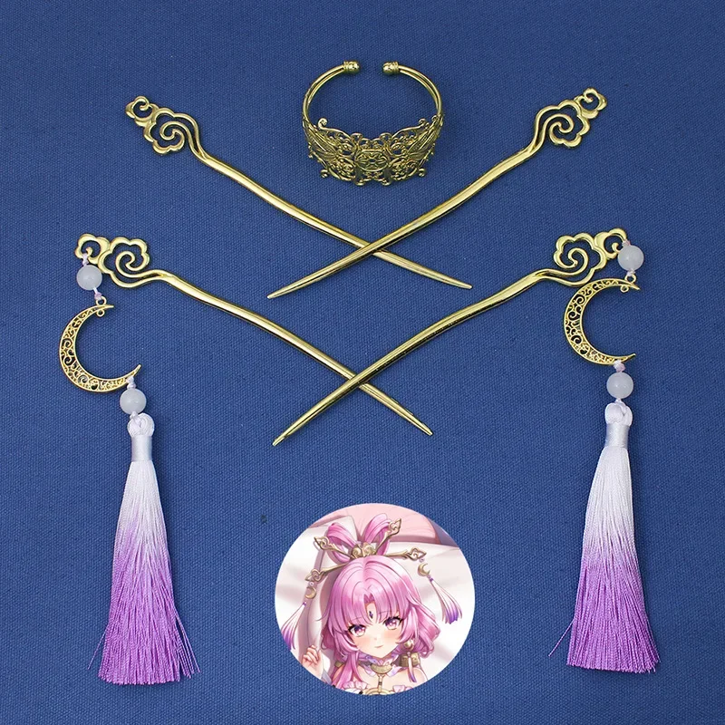 Sarah Wiedenheft Hairpin Character Same Style Ancient Style Hairpin Headdress Combination COS Props Anime Accessories Gifts