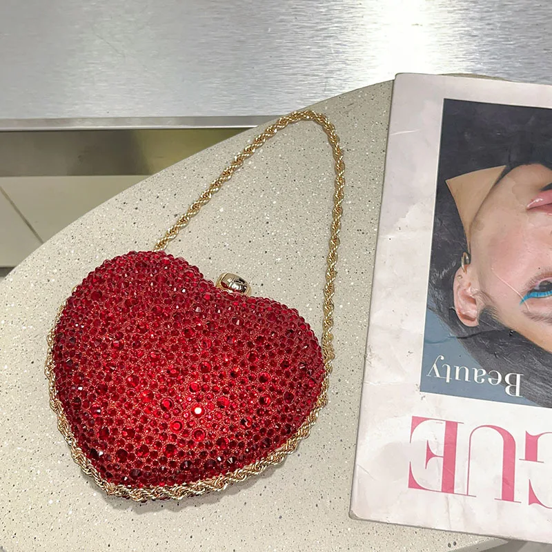 

Love Shiny Full Diamond Box Bag Spring and Summer New Fashion Chain Diamond Shoulder Crossbody Handbag