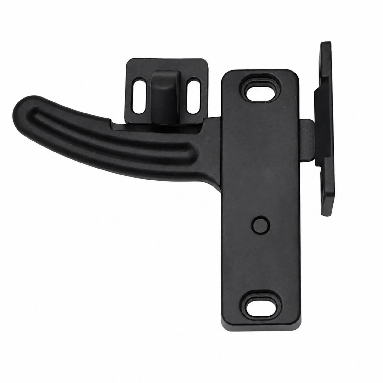 Aluminum RV Door Lock Kit with Recessed Handle and Slotted Mounting Plate for Camper Trailer Screen Door Latch Replacement