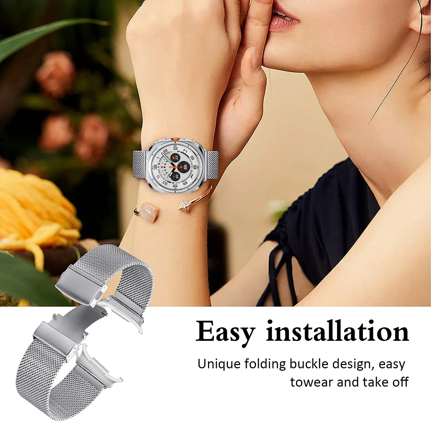 Milanese Strap for Samsung Galaxy Watch Ultra 47mm Breathable Wristband Galaxy Watch Ultra Replaceable Belt Accessories Bracelet