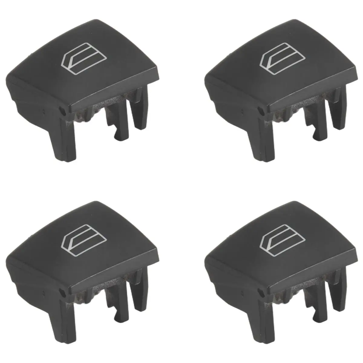#63J Window Switch Button Cap,4X Switch Repair Button Caps for Mercedes ML GL R Class W164 X164 (black)