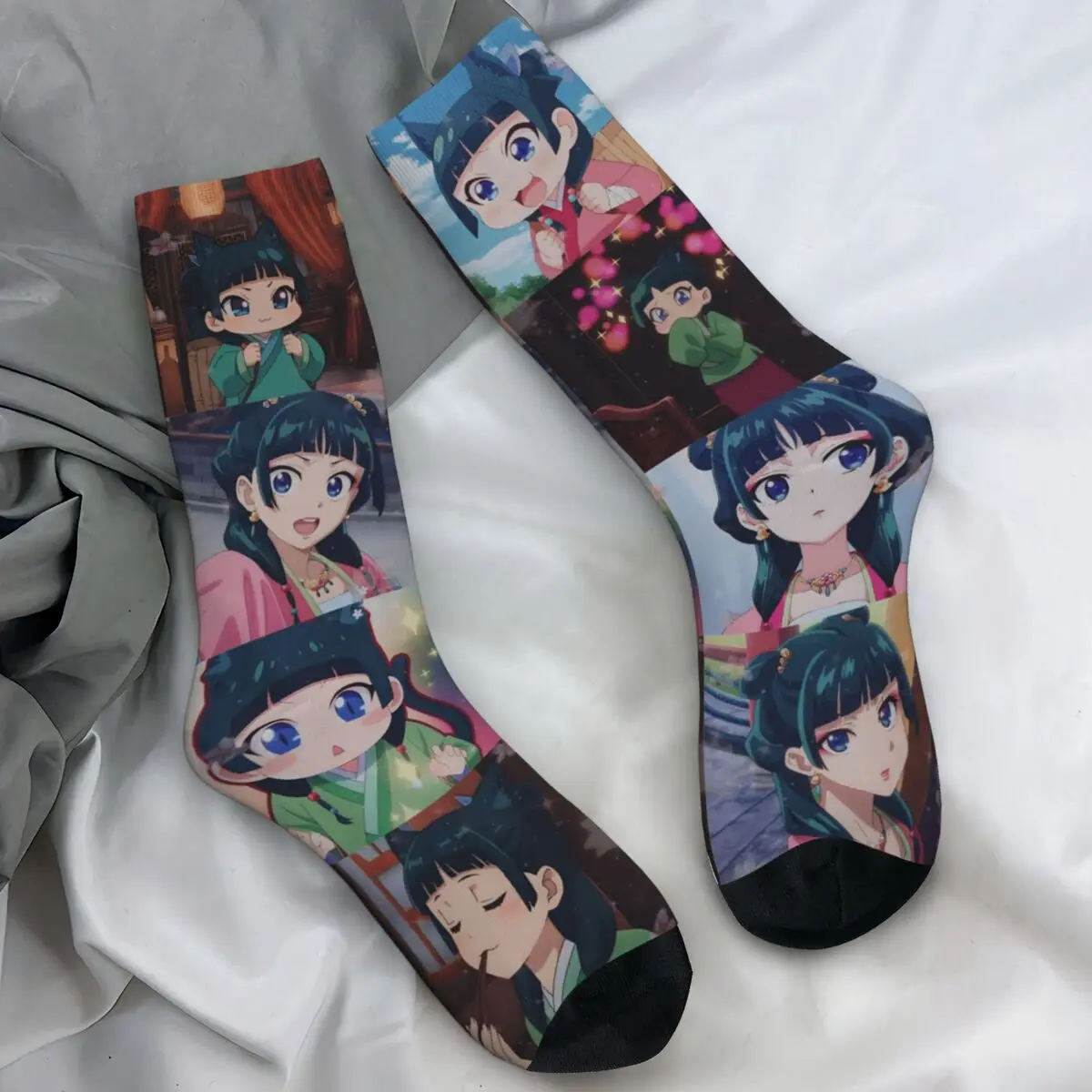 

Kawaii Maomao The Apothecary Diaries Comic Stockings Harajuku Socks Autumn Anti Skid Socks Unisex Men Skateboard Soft Socks