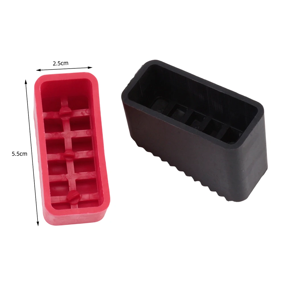 Four Piece Ladder Foot Covers Rubber Non Slip Pads for Step Telescopic and Miter Ladders Easy Install Protect Floors 55 38 25mm