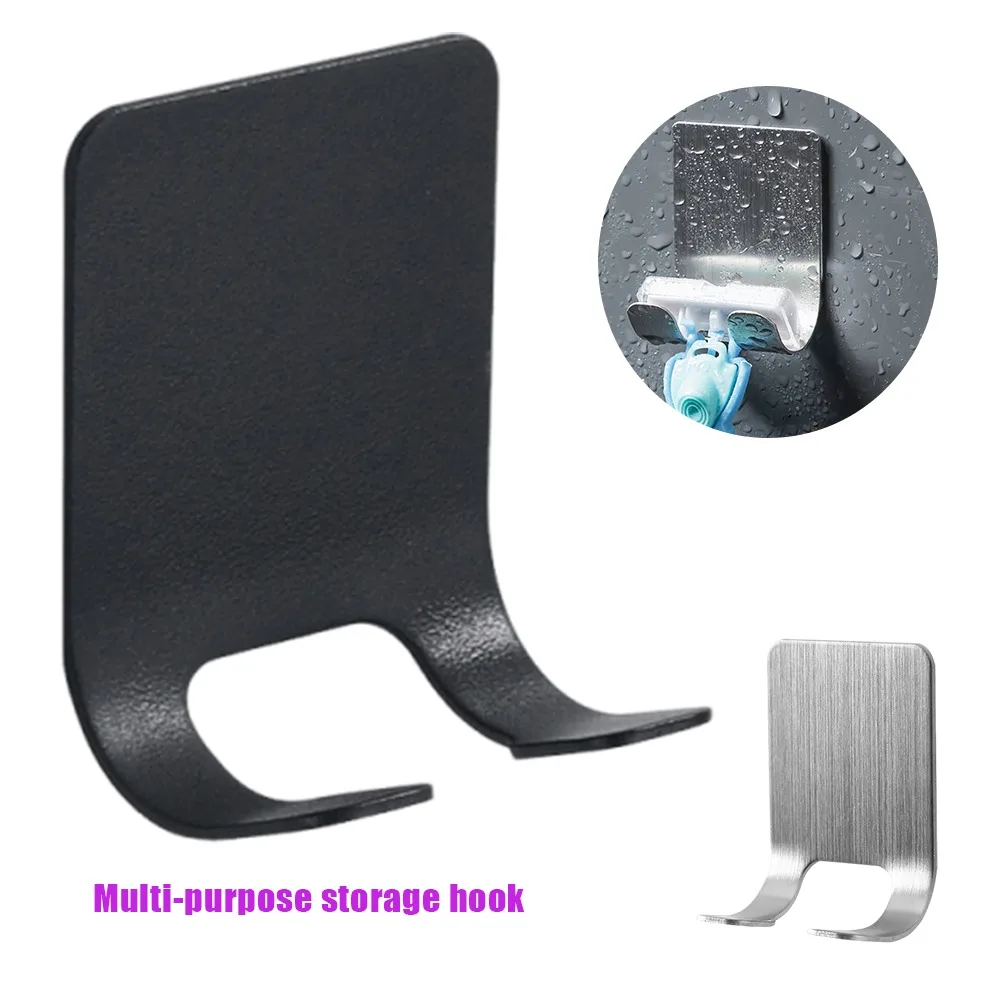 Stainless Steel Razor Holder  Hook Shaver Hanger Self-adhesive Phone Holder Bathroom Towel Robe Support Hair Dryer Waterproof