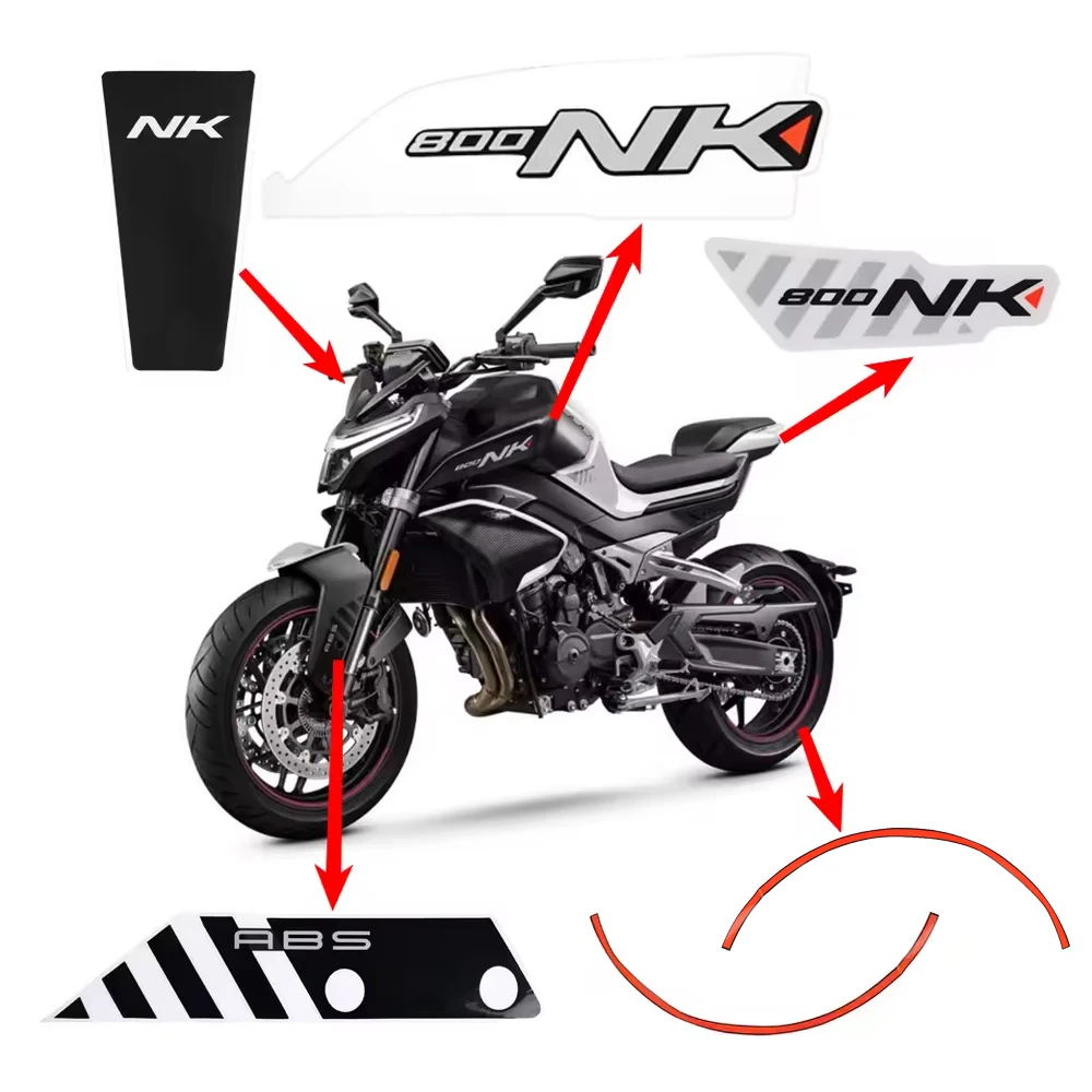 For CFMOTO 800NK NK800 2023 Motorcycle Stickers Radiator ABS Wheel Hub Fairing Decoration Covers Sticker CF800NK CF MOTO 800 NK