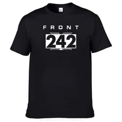 Vtg Front 242 Band Heavy Cotton Black Full Size Shirt A252 long sleeves