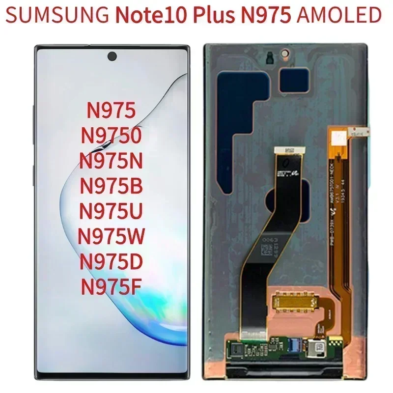 

100% AMOLED Note10 Plus LCD Screen For Samsung Galaxy Note10 Plus N975 N975F SM-N975F/DS N976B 5G Display Touch Digitizer