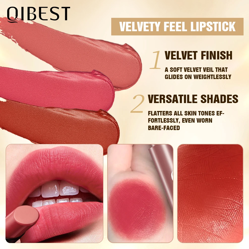 QIBEST Matte Lipstick Sets Lon - Matte Velvet Lip Tint Long Lasting 评论和价格