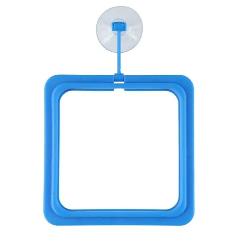 Suction Cup Aquarium Fish Feeders Ring Floating Tray Durable Fish Tank Food Feeder Circle/Square Floating Food Tray Feeder