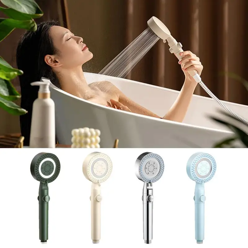 Pressurized Shower Head Handheld 5-Mode High Pressure Sprayer Ergonomic Increase Water Pressure Shower Head Pressure Boosting