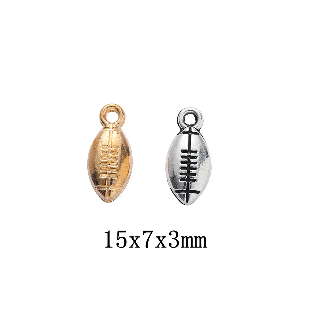 120pieces（rugby）vintage zinc alloy charm metal pendant DIY jewelry discovery making accessories3638