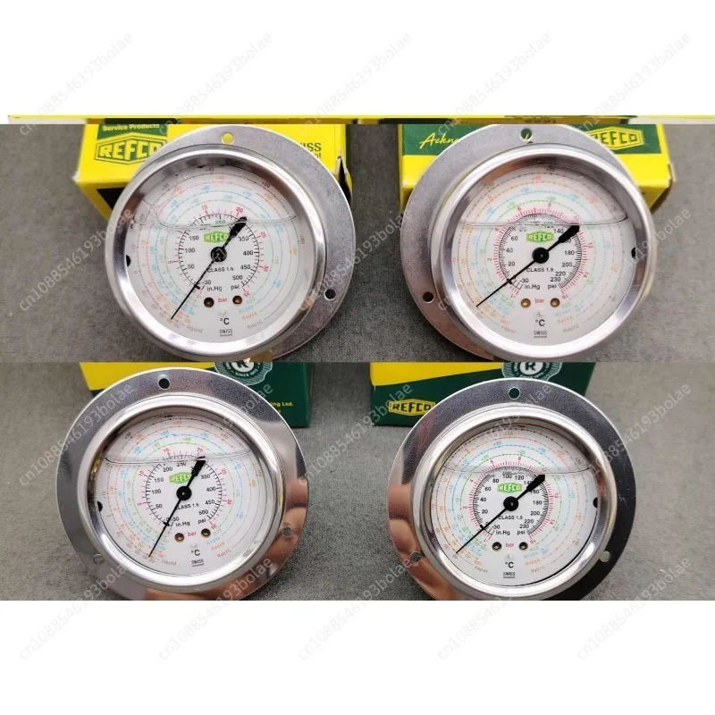 Swiss original import REFCO R22 waco pressure oil meter R134a refrigerant high Pressure pressure gauge