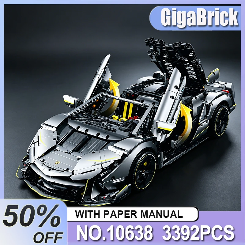 

GULY 10638 Technical GT Super Sprots Car Compatible Model Building Blocks Bricks DIY Puzzle Toys Gifts Kids