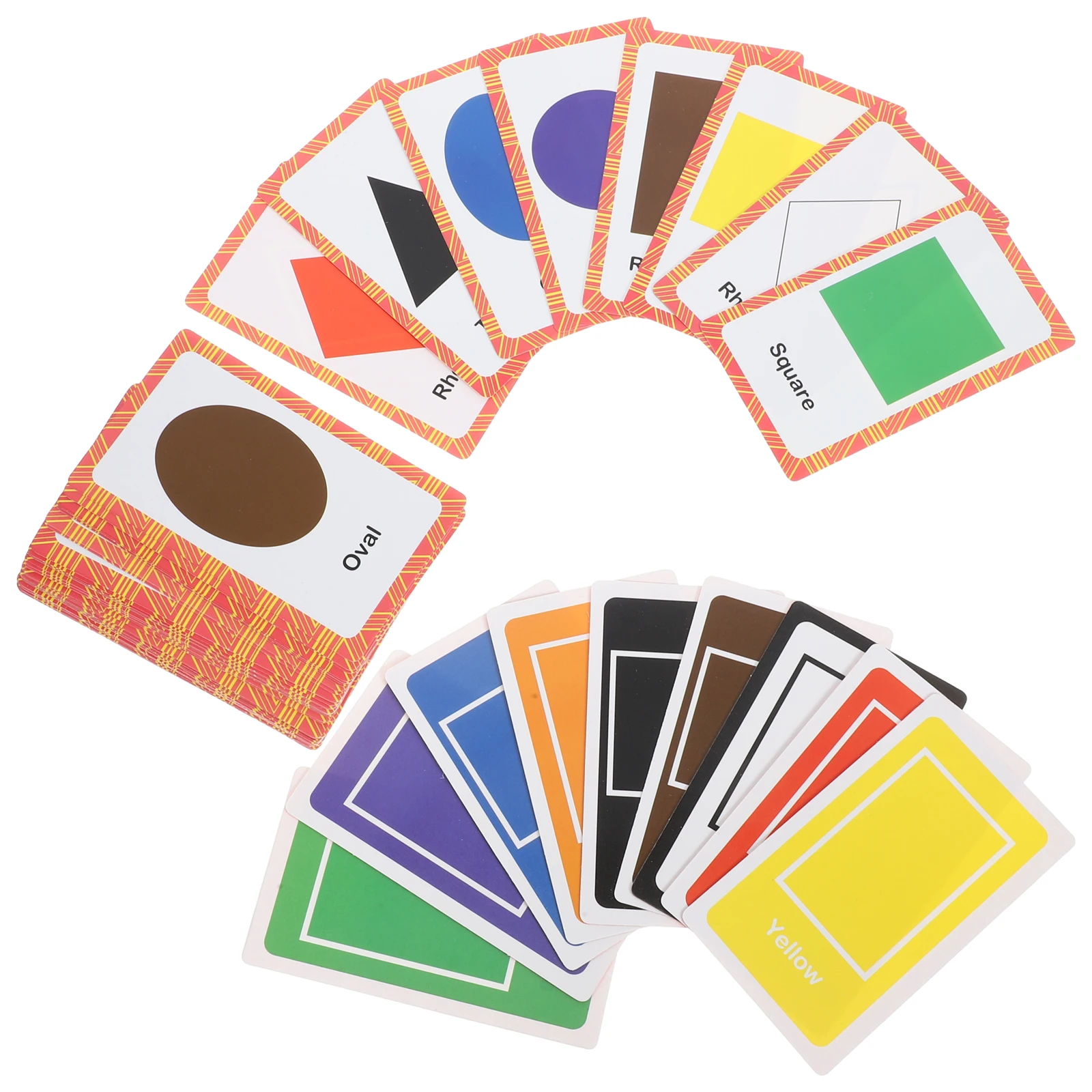 

Color Shape Flash Cards Cognitive Training Educational Toy Kids Learning Numbers Words Safe Paper Portable Size Puzzle