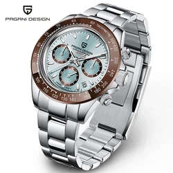 PAGANI Design-Montre de sport à quartz pour homme, en saphir et acier inoxydable, chronographe étanche, de luxe, nouvelle collection 2023