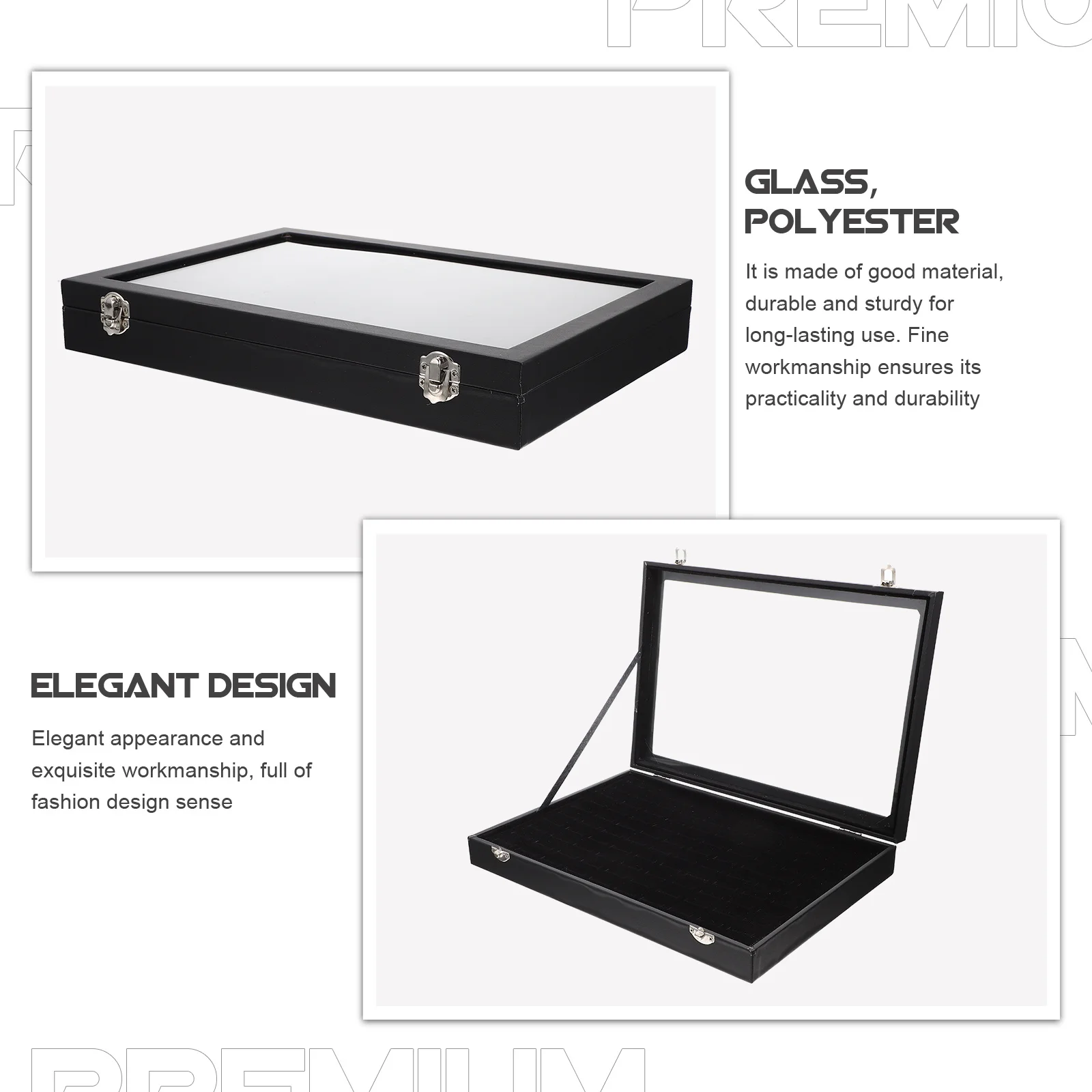 Ring Organizer Tray 100 Slots Jewelry Display Box Transparent Lid Ring Holder Showcase Organizer 100-Slot Jewelry Tray