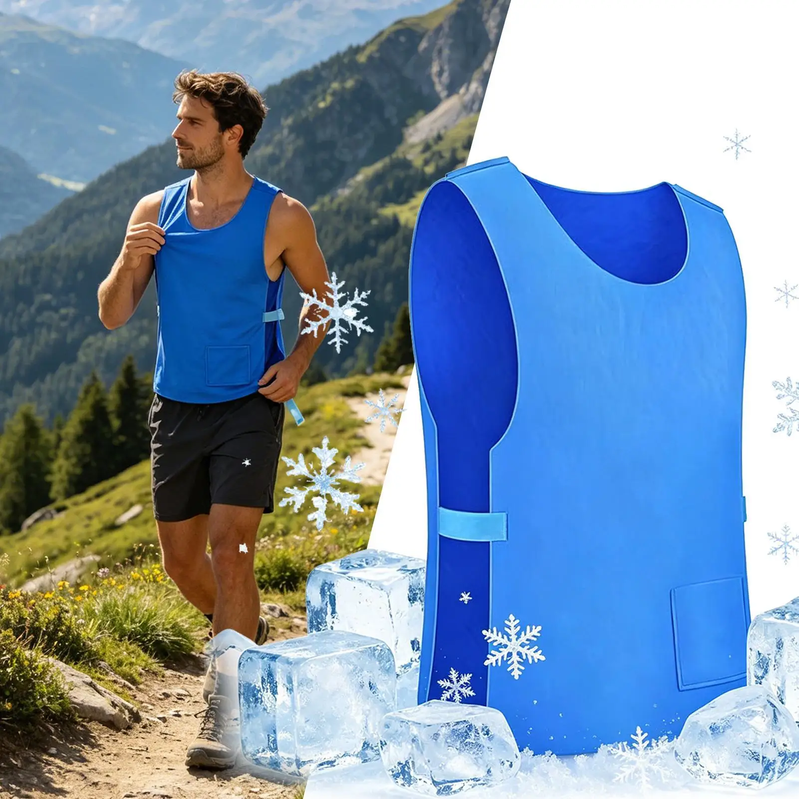 Cooling Vest Instant Long Lasting No Battery Women Men Evaporative Cooling Vest for Outdoor Running Fishing Camping Cycling