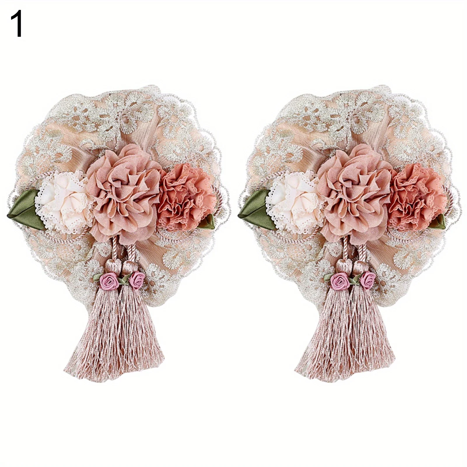 2Pcs Curtain Tieback Tie Rope Elegant Flower Adjustable Decorative Fashion Drapes Curtain Straps for Living Room
