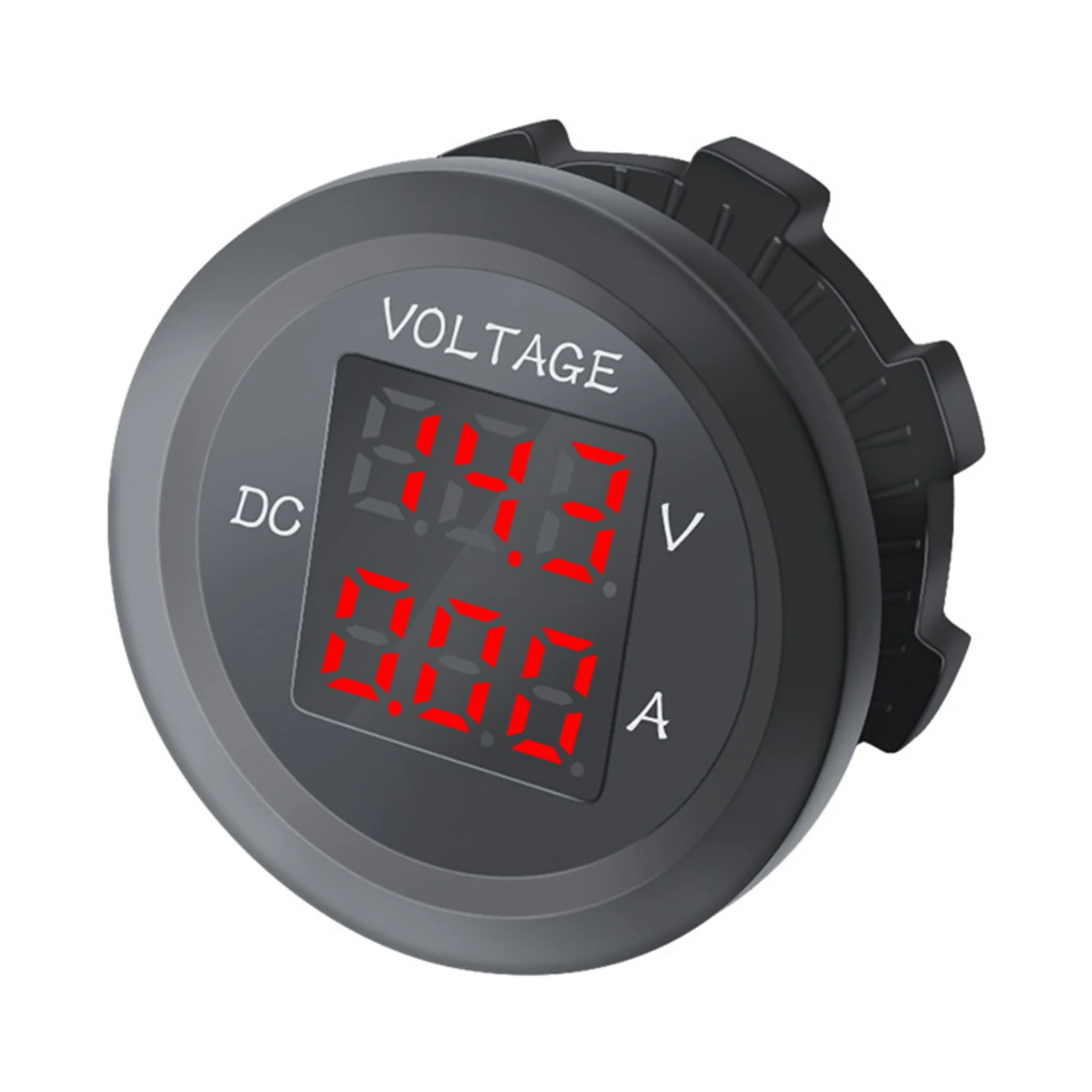 A56P-Car LED Digital Voltmeter DC 12V/24V LED Dual Voltmeter Ammeter Voltage Gauge For Car Boat Universal Waterproof