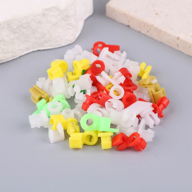 50Pcs Universal Auto Door Lock Rod Clip Driver Side Handle Retainer Fits Plastic Rivet Fasteners Car Wire Clip