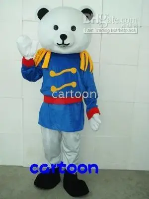 Novo adulto bonito venda quente marinha urso mascote traje de natal fantasia vestido de halloween mascote traje navio livre