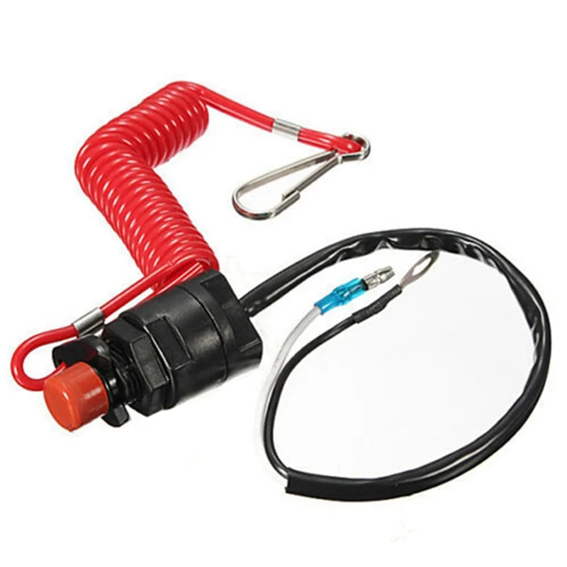 

Boat Motor Emergency Kill Stop Switch For Yamaha Tohatsu Stop Switch Cut Off Switches With Safety Tether Lanyard