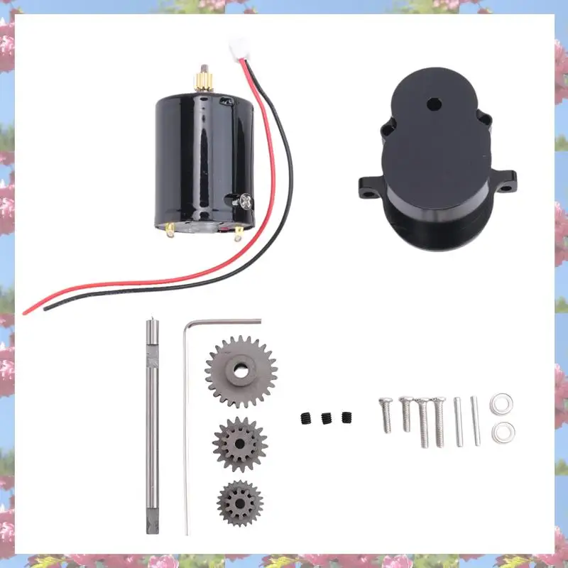 L81A 2025-โลหะเกียร์ 370 มอเตอร์และเกียร์เหล็กสําหรับ WPL D12 D42 1/10 RC รถอะไหล่อัพเกรดอุปกรณ์เสริม