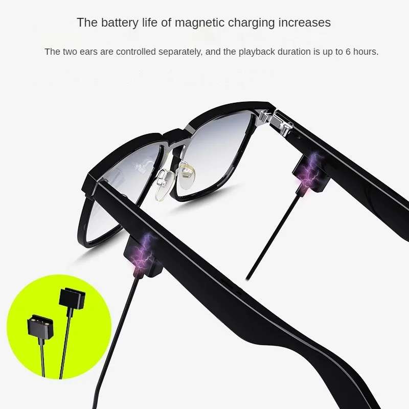 Lunettes de soleil Bluetooth intelligentes avec monture, lunettes de nuit bleues, musique et conversation, Chine continentale