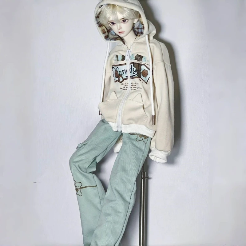 Doll's Clothes Suit for 45cm Bjd Doll Handsome Cool Hoodie Set Long Pants,skirt Dress Up Play House 1/4 Doll Accessories,no Doll