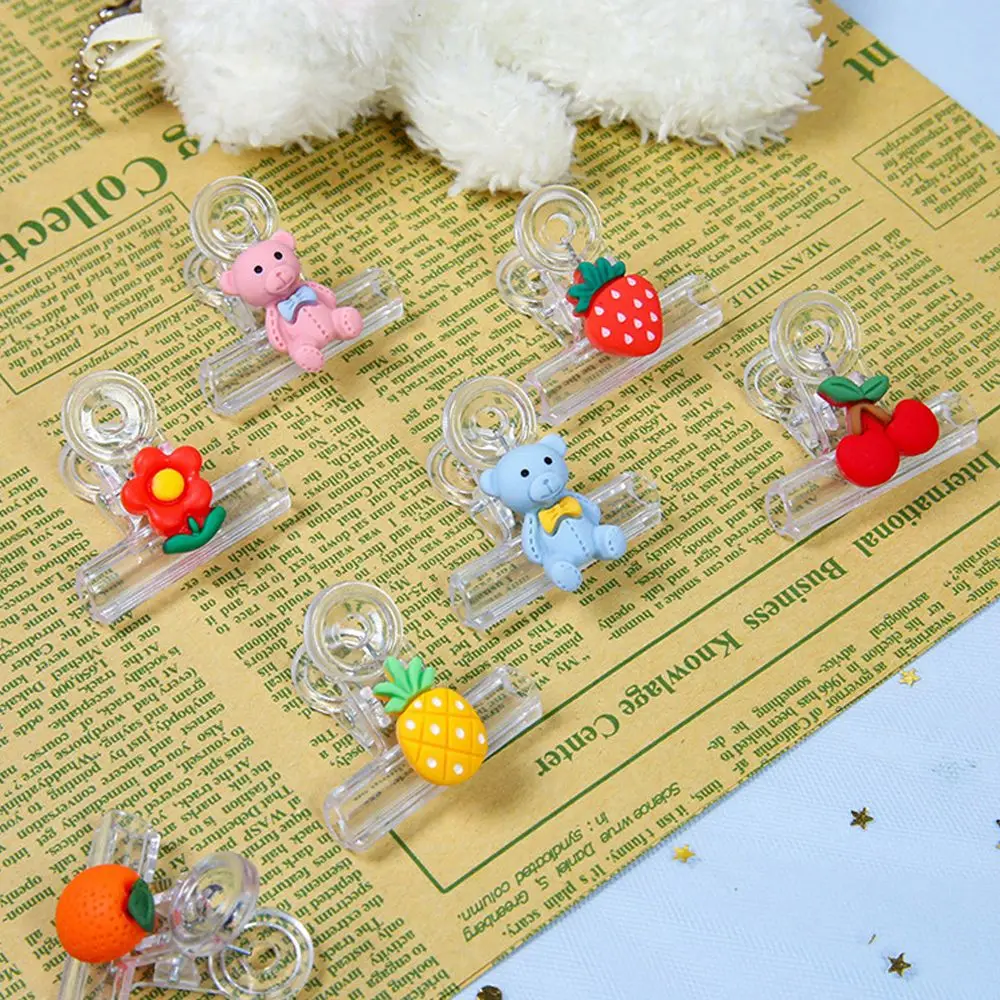 Binding Letter Clip School Stationery Index Clamp Page Holder Snacks Sealing Clip Paper Clip Binder Clips Transparent Clip