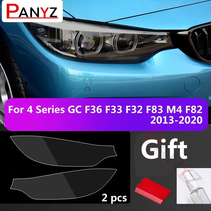 

2 шт. автомобильные чехлы для фар защитная пленка для bmw M4 F82 GC F36 F33 F32 F83 4 серии черная наклейка из ТПУ декоративные аксессуары