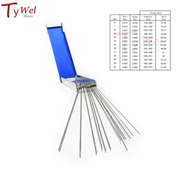 Torch Tip Cleaner Gas Welding Brazing Cutting Torch Tip Cleaner 14Pcs Set Guitar Nut Needle Files Nozzle Jet Drill Size 77-49