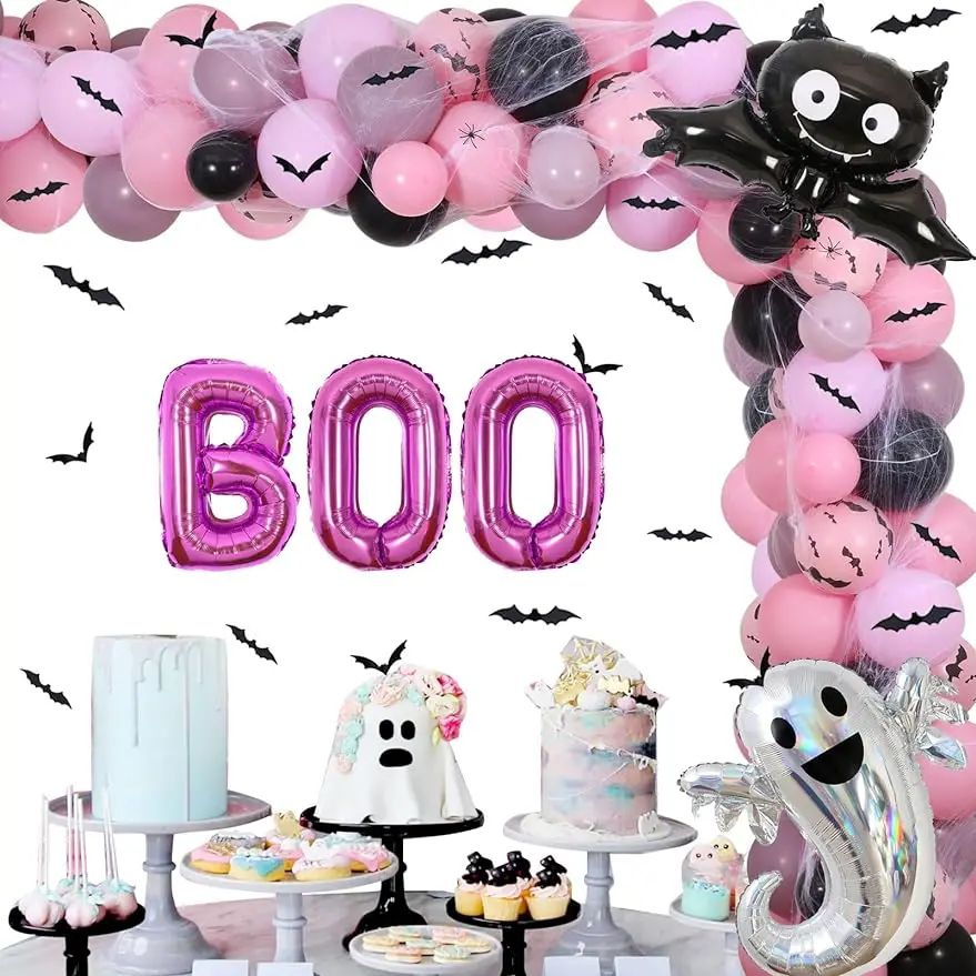 

JOYMEMO Wonmelody Halloween Boo Birthday Party Decoration, Boo Banner Halloween Baby Gift Party Halloween Party