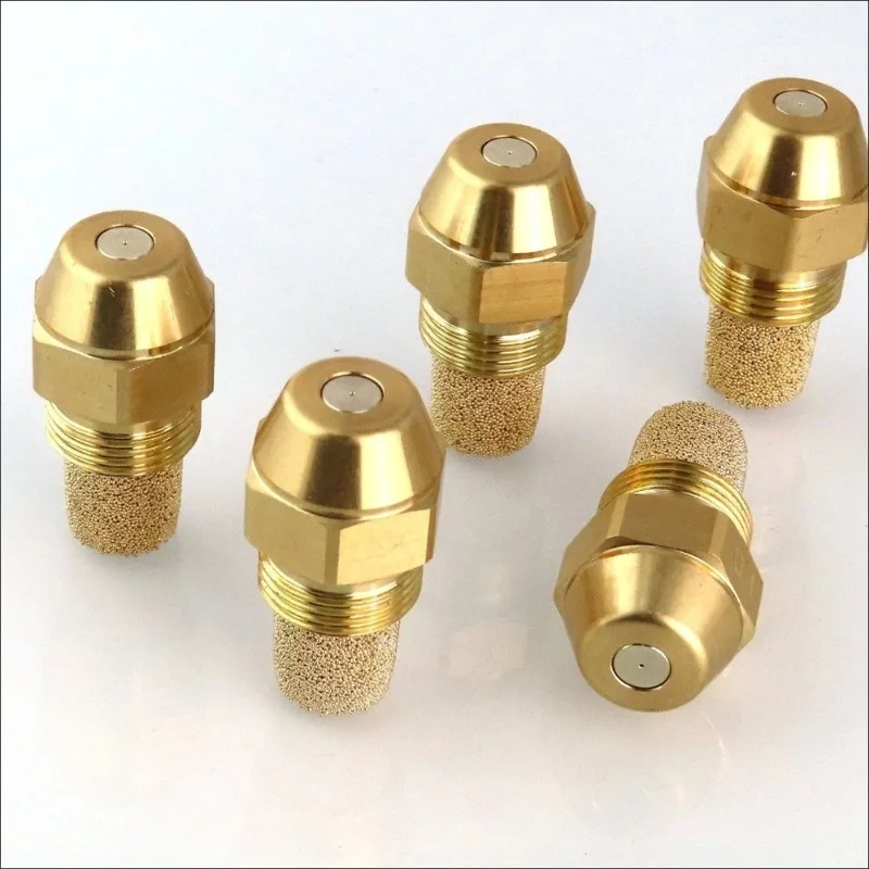 60° Solid‑Spray Brass Oil Burner Nozzle 9/16 Inch 0.3‑6.0GPH Boiler Fuel Injection Nozzle