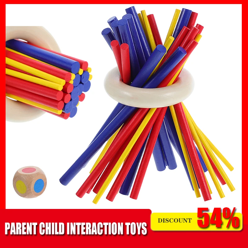 Ziehen Sie den Holzstab Balance Coole Mathe-Spielbar Kinder Eltern-Kind-Vintage Chinesische Stöcke Fangen Erwachsene Koordination