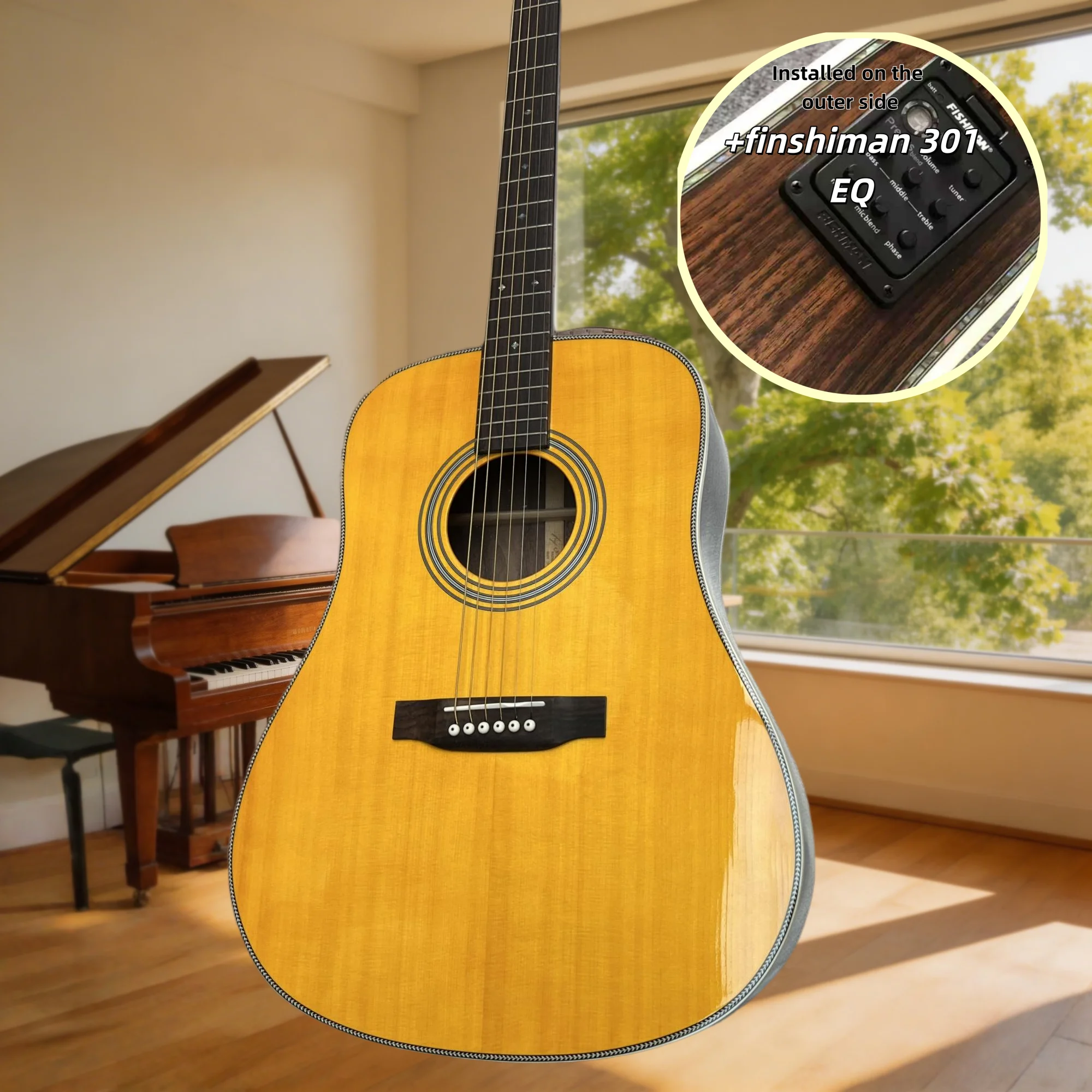 Free Delivery With Pickup Included Hd28 Picea Solid Top Acoustic Guitar High Quality Abalone Shell Inlaid Rich Mellow