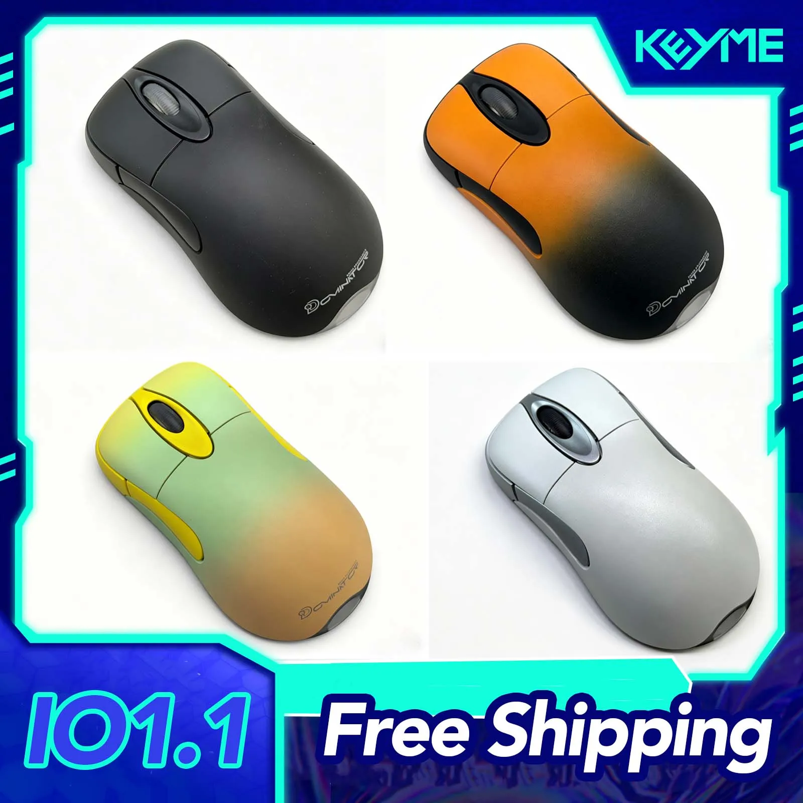 IO1.1 Ultra Three Mode Wireless Bluetooth Esports Mouse PAW3395 Lightweight FPS Game RGB Long Battery Life Customized Mice Gifts