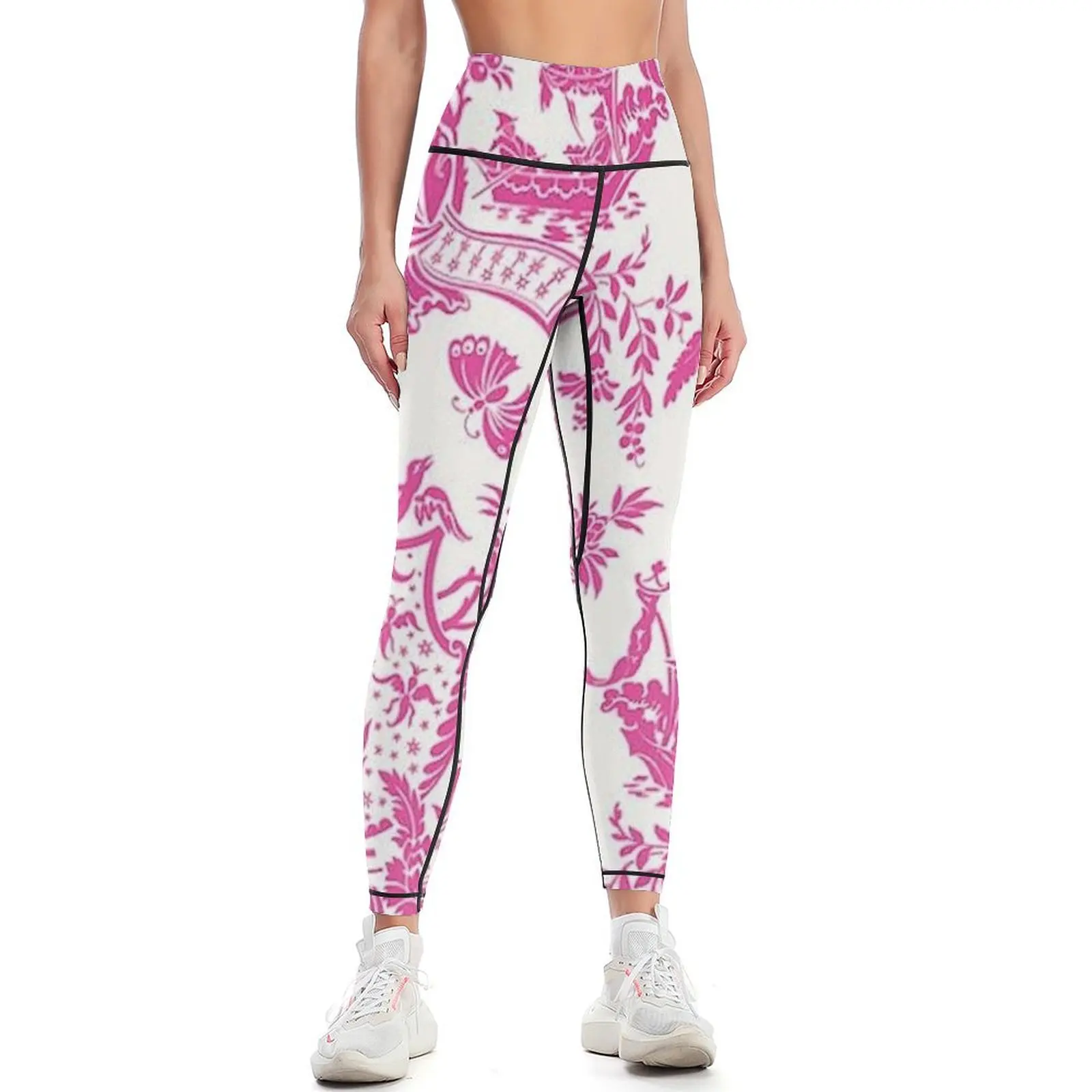 

Vintage Chinoiserie Wallpaper Sail Away Leggings for girls Sportswear woman gym push up tights for Womens Leggings