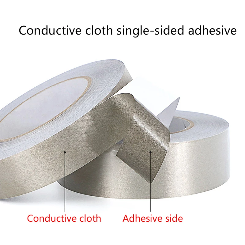 1pcs 20M Tape Double Conductive Fabric Tape 5mm~50mm Width Single-Sided Laptop Cellphone LCD EMI Shielding Adhesive Tape