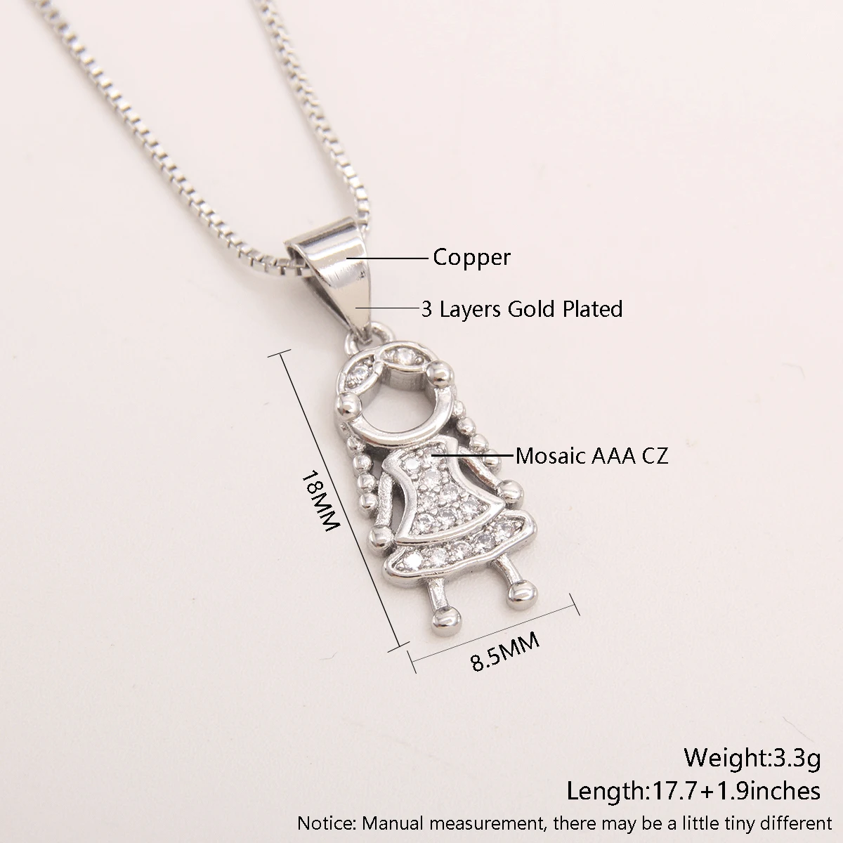 MHS.SUN Modische Charm-Halsketten für Jungen und Mädchen, vergoldet, mit kubischem Zirkon, hohler Anhänger, Schlüsselbeinkette, Familienschmuck für Frauen – Detail 8