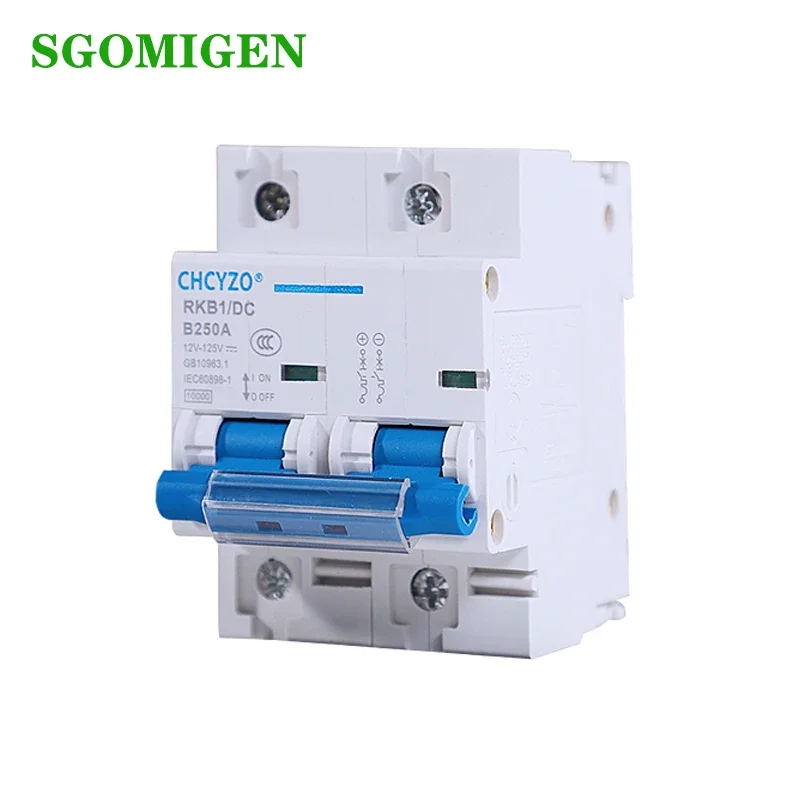 1P 2P DC 120V Circuit Breaker Solar Mini Circuit Breaker 80A 100A 125A 150A 200A 250A DC MCB for PV System  DC Circuit Breaker