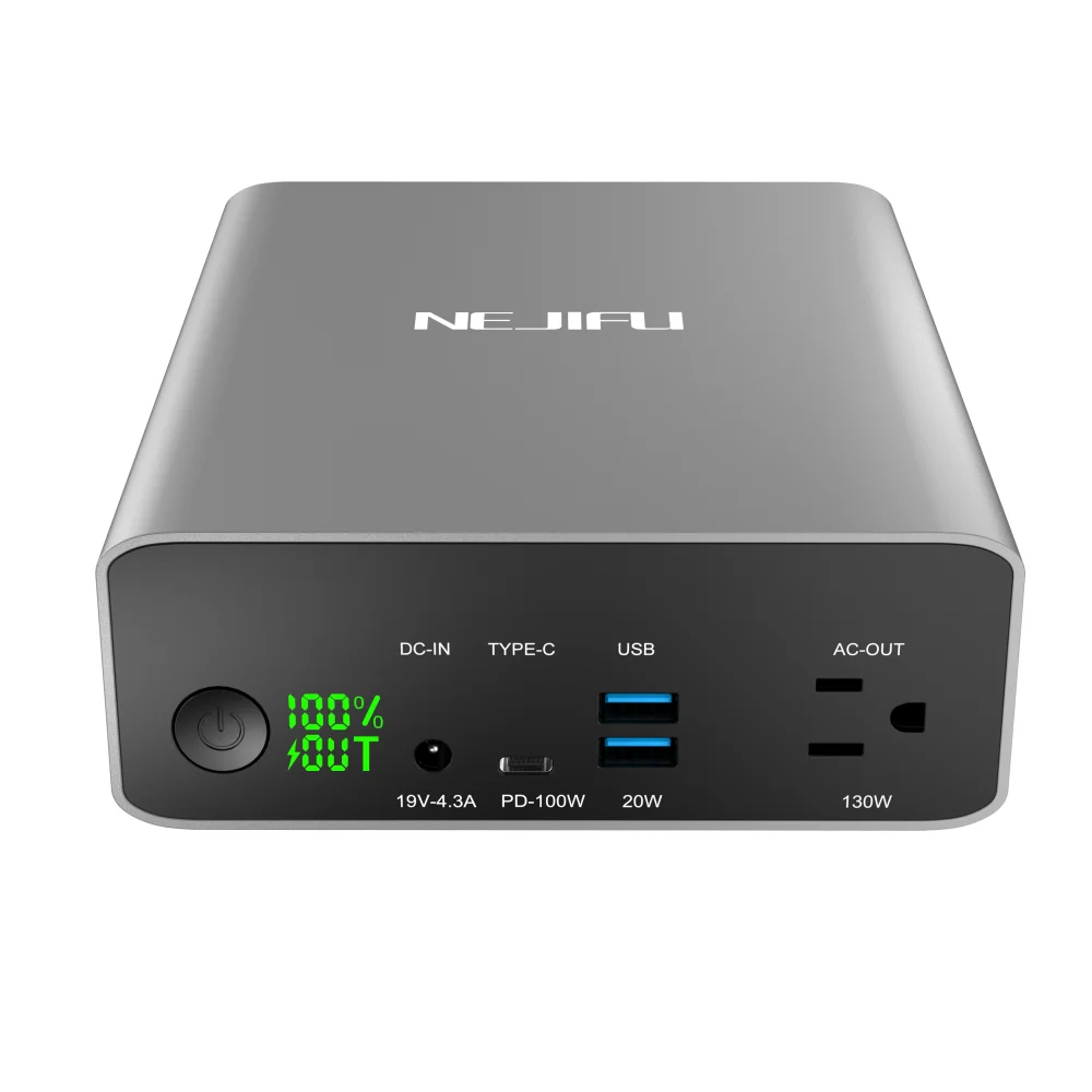 

2024 nejifu new 240v power bank 50000mah for laptop external battery charger pd powerbank 80000mah with AC outlet