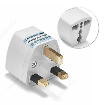 Adaptador universal de tomada uk, eua, ue, au para reino unido, adaptador de energia para viagem, tomada elétrica, conversor de tomada de energia, adaptadores elétricos
