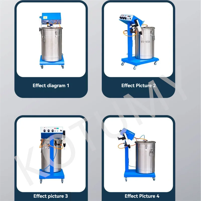WX-958 Electrostatic Powder Coating System Machine with Control Panel Pump and Spray Gun Paint Equipment for Industries