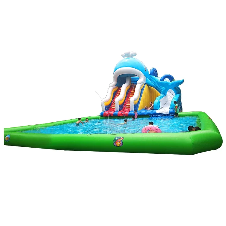 Kids Water Slide Park Rides Swimming Pool Bouncy Rides Inflatable Castle