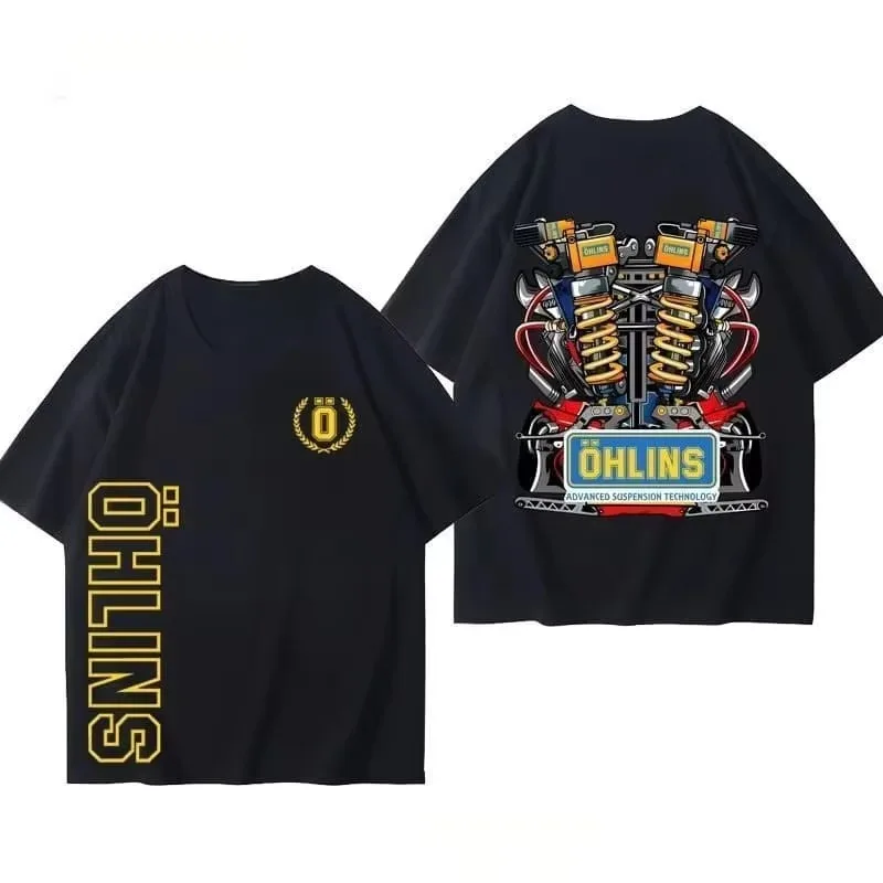 2026 New OHLINS Family Matching Oversized Unisex TShirt Motorcycle Suspension Mechanical Graphic Tee Casual Streetwear CottonTop