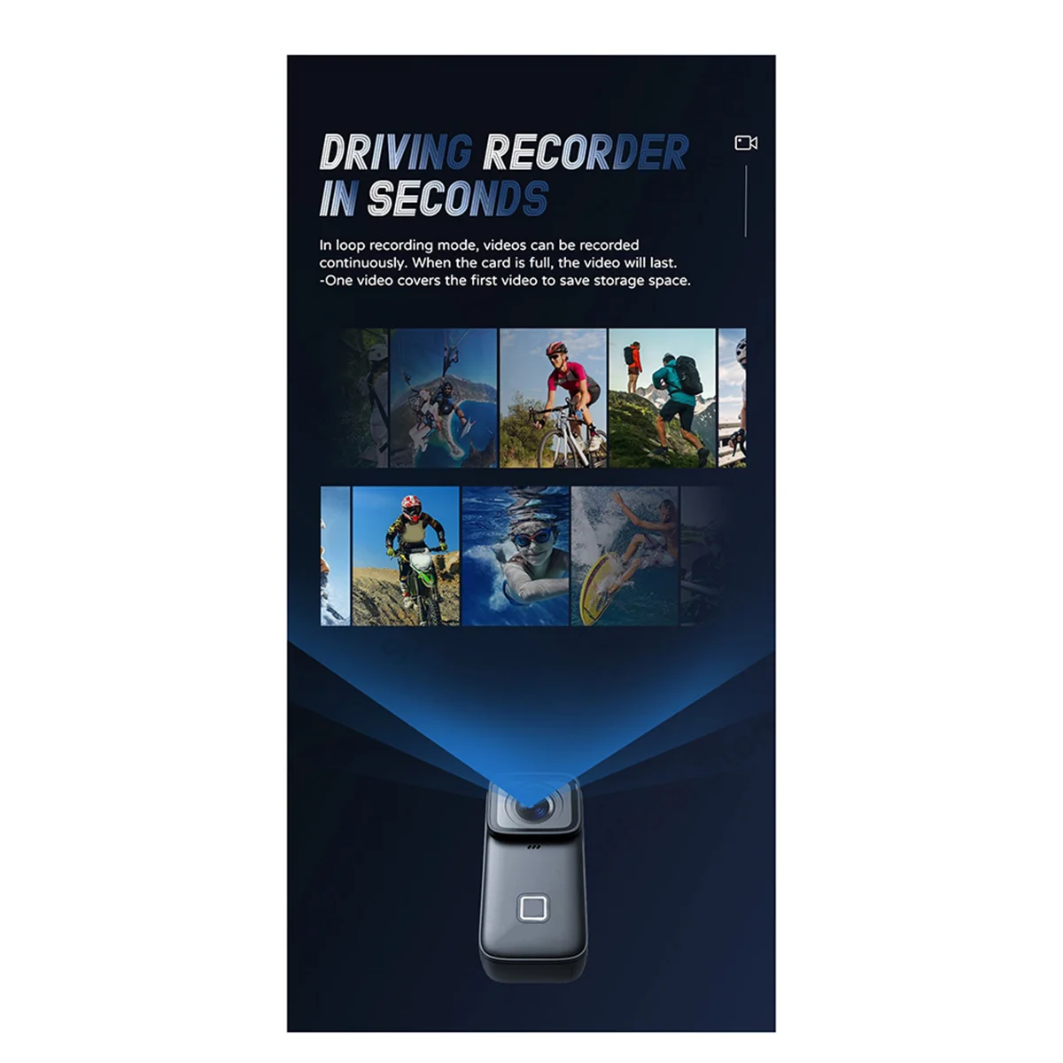 AB53  C200 Camera 4K/30FPS 40M Waterproof Anti Shake Cycling Recorder