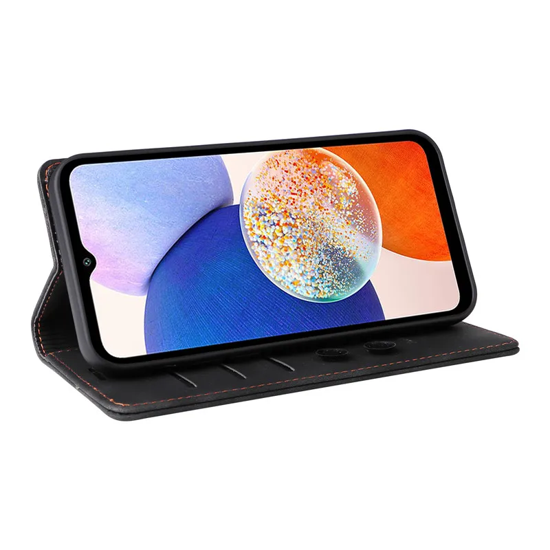 Wallet Flip Case on For Samsung Galaxy A15 4G A05 A05s A25 A35 A55 5G Cover Cases Suction Cup Leather Stand Phone Protective Bag