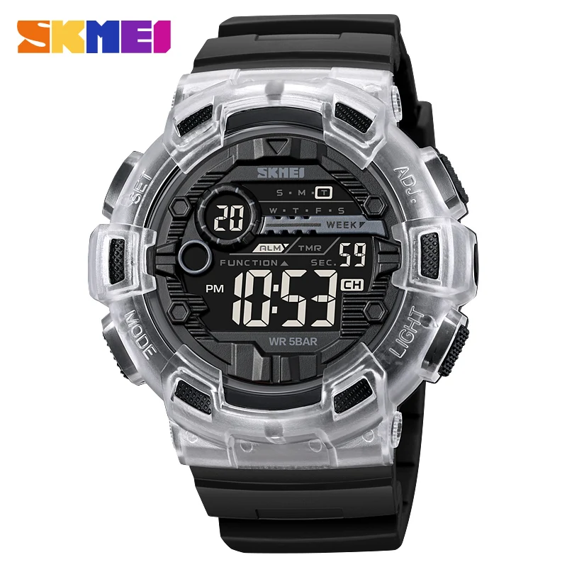 

SKMEI Fashion Sport Men's Watches 2Time Countdown Waterproof LED Military Electronic Wristwatch For Men Male Clock Reloj Hombre