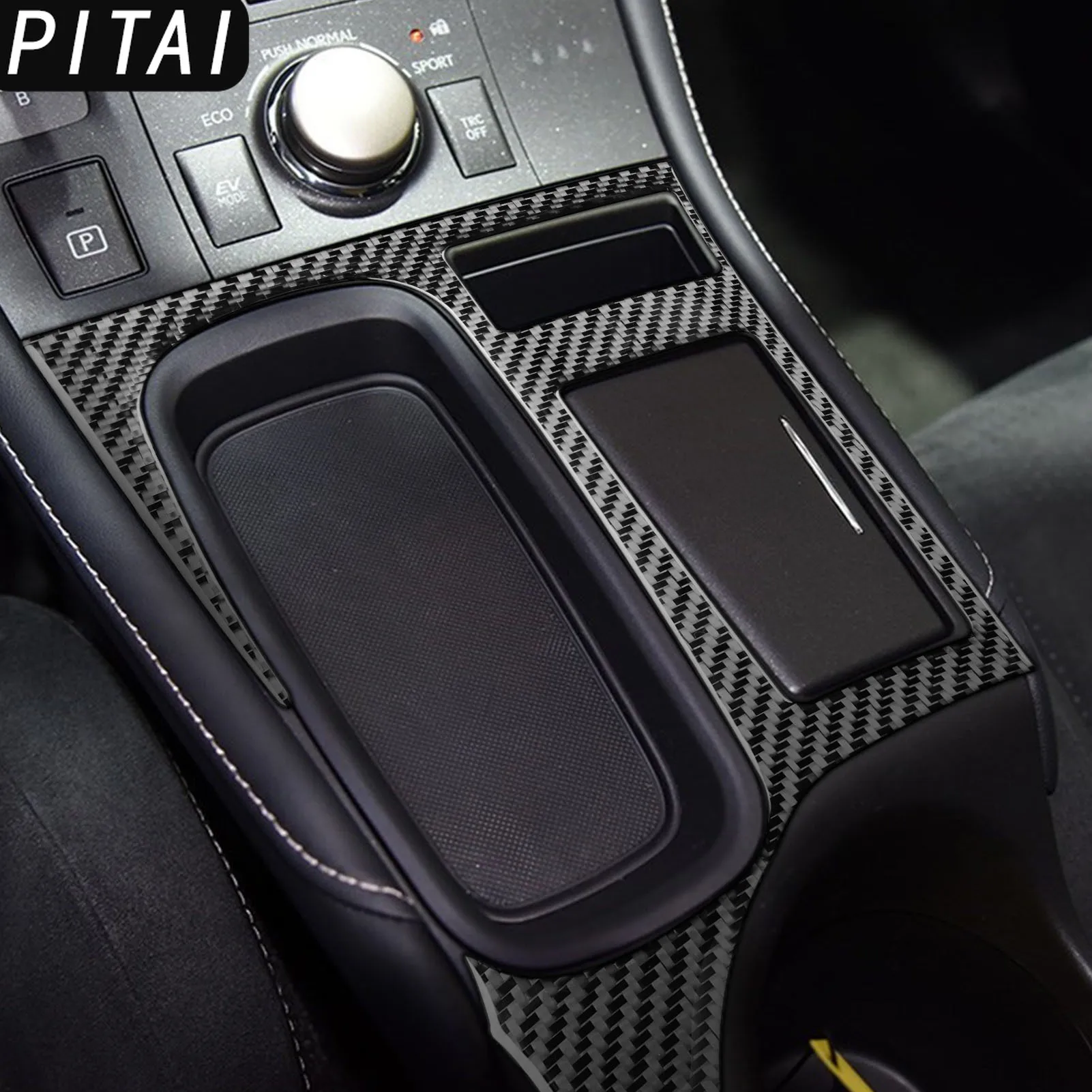 For Lexus CT 200h 2011-2017 Carbon Fiber Center Console Gear Shift Panel Trim Strips Car Interior Accessories decoration Sticker
